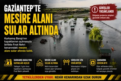 Gaziantep&rsquo;te Mesire Alanı Sular Altında