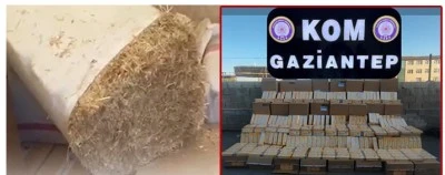 Gaziantep’te saman balyaları arasına gizlenmiş 43 bin paket kaçak sigara ele geçirildi
