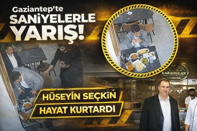 Gaziantep&rsquo;te saniyelerle yarışılan olayda soğukkanlı m&uuml;dahale hayat kurtardı