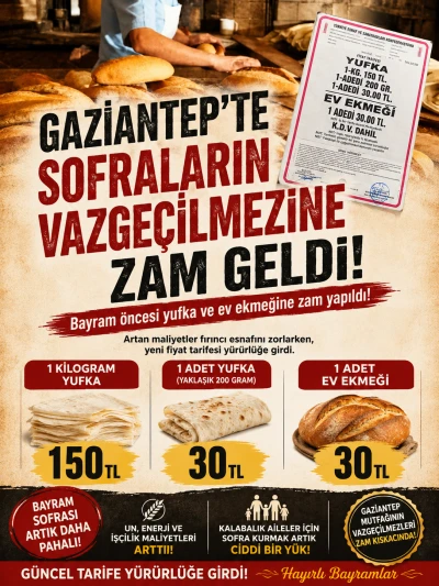 Gaziantep&rsquo;te Sofraların Vazge&ccedil;ilmezlerine Bayram Zammı