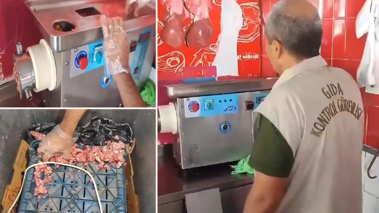 Gaziantep’te şok görüntüler! Kıyma alırken iki kez düşünün! Öyle bir düzenek kurmuşlar ki…