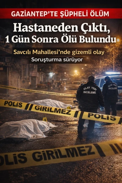 Gaziantep&rsquo;te Ş&uuml;pheli &Ouml;l&uuml;m: Hastaneden Taburcu Oldu, Bir G&uuml;n Sonra &Ouml;l&uuml; Bulundu
