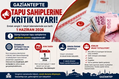 Gaziantep&rsquo;te Tapu Sahiplerine Kritik Uyarı: Son G&uuml;n 1 Haziran