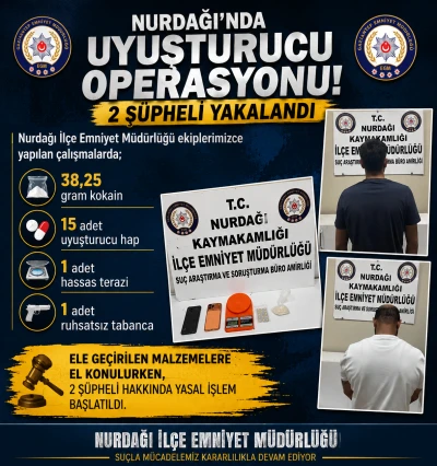 Gaziantep&rsquo;te Uyuşturucu Operasyonu: Kokain, Silah ve Hassas Terazi Ele Ge&ccedil;irildi