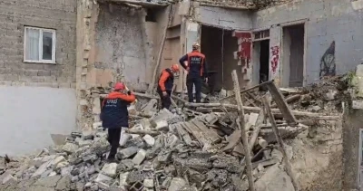 Gaziantep&rsquo;te yoğun yağış sonrası kerpi&ccedil; bina &ccedil;&ouml;kt&uuml;: 2 yaralı
