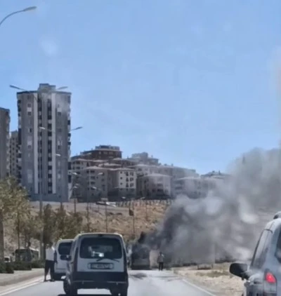 Gaziantep’te yolcu otobüsünde yangın paniği!