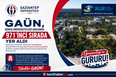 Gaziantep &Uuml;niversitesi D&uuml;nya Sıralamasına Girdi