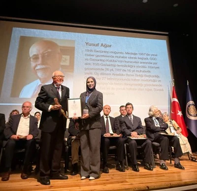 Gaziantepli Gazeteci Yusuf Ağar&rsquo;a Ankara &Uuml;niversitesi&rsquo;nden &ldquo;Meslekte 50 Yıl Onur &Ouml;d&uuml;l&uuml;&rdquo;