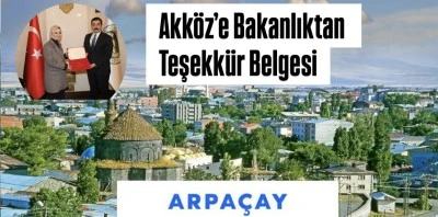 Gaziantepli Kaymakam Akk&ouml;z&rsquo;e Bakanlıktan Teşekk&uuml;r Belgesi
