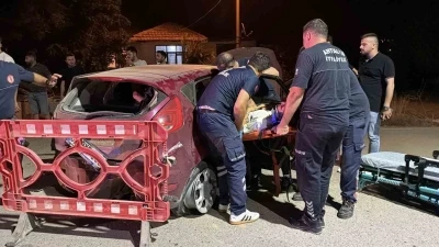 Gazipaşa&rsquo;da otomobil takla attı: 4 yaralı
