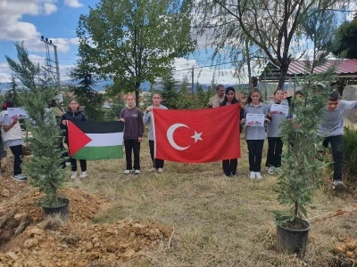 Gazze için barış bahçesi yaptılar
