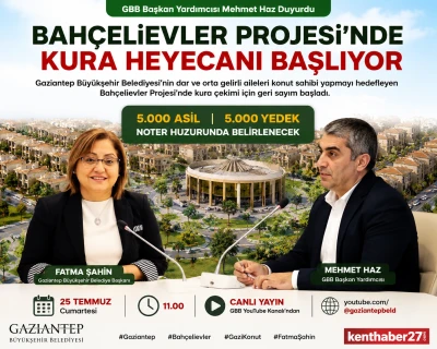 GBB Başkan Yardımcısı Mehmet Haz Duyurdu: Bah&ccedil;elievler Projesi&rsquo;nde Kura Heyecanı Başlıyor