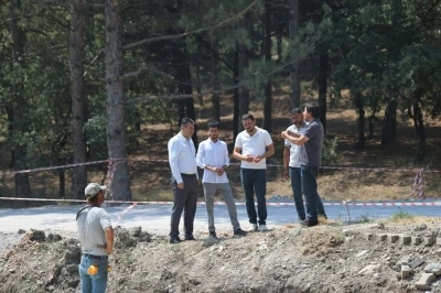 Gediz’de Bardakçı Deresi köprüsü inşaatı sürüyor
