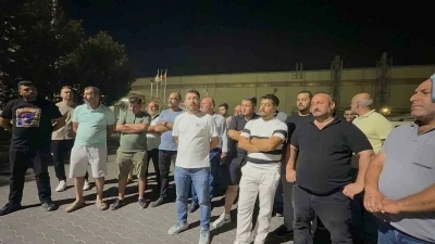 Gemlik’te liman sahasında iş durdu
