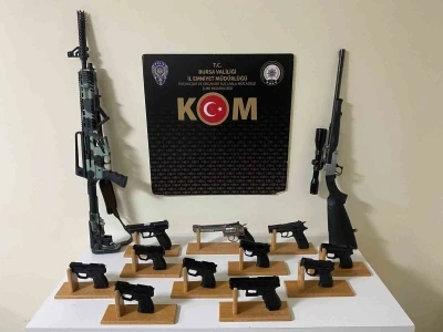Gemlik’te ruhsatsız silah imalatına 4 gözaltı
