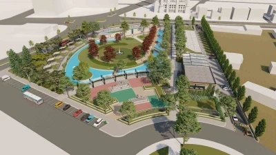 Gençleri buluşturacak parkta çalışmalar sürüyor

