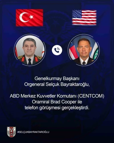 Genelkurmay Başkanı Bayraktaroğlu, CENTCOM Komutanı Cooper ile g&ouml;r&uuml;şt&uuml;
