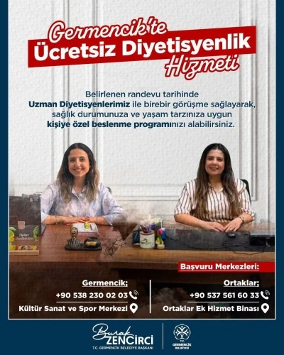 Germencik Belediyesi vatandaşlara &uuml;cretsiz diyet hizmeti sunuyor
