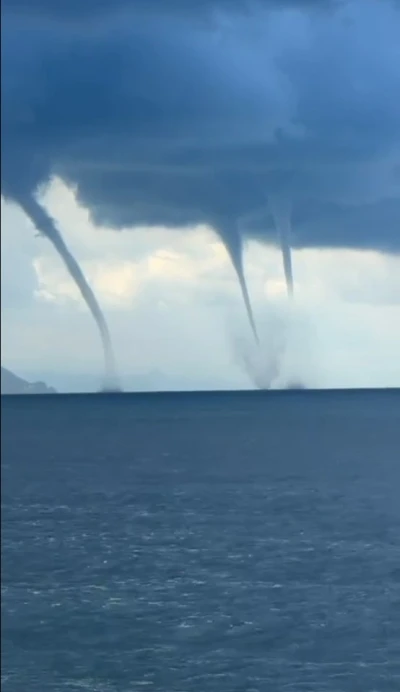 Giresun açıklarında hortum paniği
