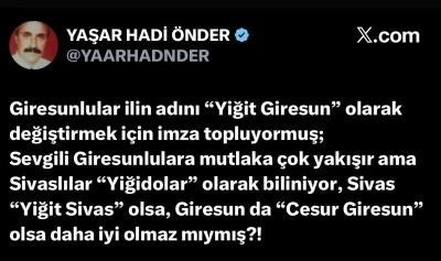 Giresun’un &quot;Yiğit&quot; hamlesi Yiğidolar’ın tepkisini çekti
