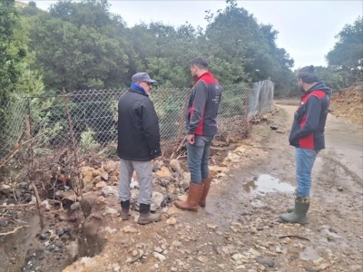 Gökçeada’da zarar gören ekili ve dikili alanlarda hasar tespit çalışmaları devam ediyor

