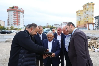 Gökkent mahallesindeki okul inşaatı incelendi
