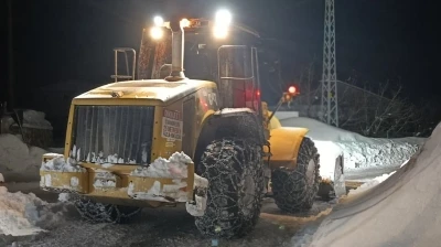 G&ouml;ksun kırsalında kar mesaisi
