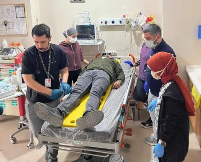 Gölbaşı Devlet Hastanesi’nde turkuaz kod tatbikatı yapıldı