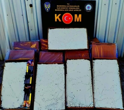 Gönen’de kaçak makaron operasyonu
