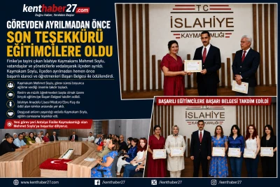 G&ouml;revden Ayrılmadan &Ouml;nce Son Teşekk&uuml;r&uuml; Eğitimcilere Oldu
