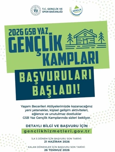GSB Yaz Gen&ccedil;lik Kampları i&ccedil;in başvurular başladı
