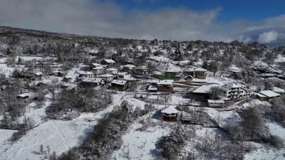 G&uuml;neşin a&ccedil;masıyla oluşan eşsiz kar manzaraları dronla g&ouml;r&uuml;nt&uuml;lendi
