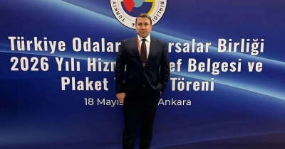 G&uuml;ven Kuzu TOBB Hizmet Şeref T&ouml;reni&rsquo;ne Katıldı