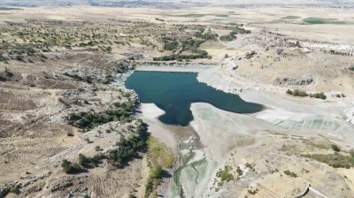 Güzelyurt Göletinde su seviyesi dörtte üç azaldı
