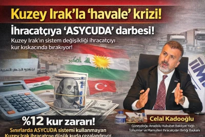 Kuzey Irak&rsquo;la &ldquo;havale&rdquo; krizi! İhracat&ccedil;ıya &ldquo;ASYCUDA&rdquo; darbesi!