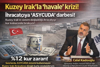 Kuzey Irak&rsquo;la &ldquo;havale&rdquo; krizi! İhracat&ccedil;ıya &ldquo;ASYCUDA&rdquo; darbesi!