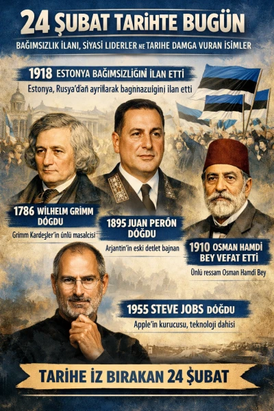 24 ŞUBAT TARİHTE BUG&Uuml;N: BAĞIMSIZLIK İLANI, SİYASİ LİDERLER VE TARİHE DAMGA VURAN İSİMLER