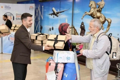 Hacılar Samsun&rsquo;da dualarla karşılandı
