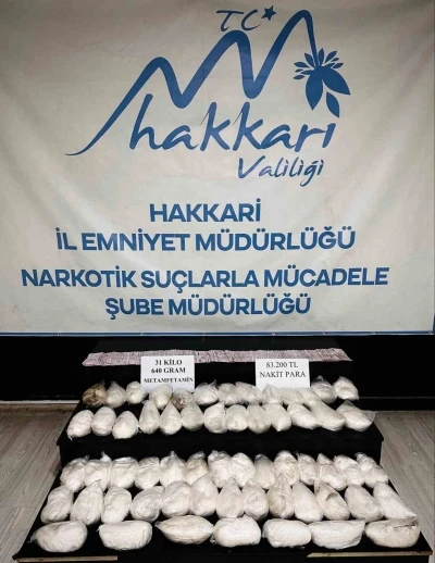 Hakkari’de 31 kilo uyuşturucu ele geçirildi

