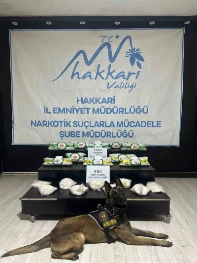 Hakkari’de 43 kilo uyuşturucu ele geçirildi
