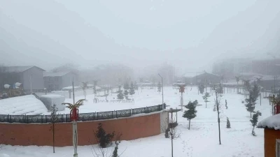 Hakkari&rsquo;de karla karışık yağmur ve sis etkili oldu
