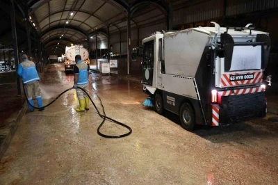 Haliliye&rsquo;de kurban kesim alanları dezenfekte edildi
