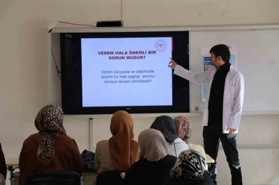 Halk Eğitim Merkezi kursiyerlerine verem eğitimi
