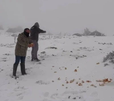 Halkapınar&rsquo;da kar yağışı etkili oluyor
