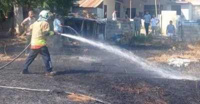 Hassa&rsquo;da bah&ccedil;e yangını
