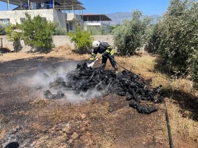 Hassa&rsquo;da bah&ccedil;e yangını

