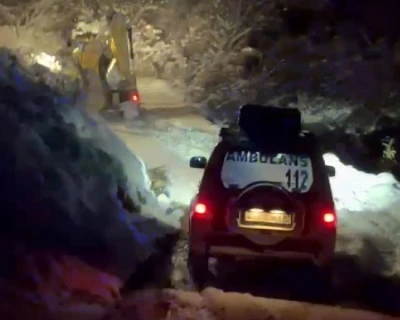 Hastalara ulaşmak i&ccedil;in ekiplerin zorlu m&uuml;cadelesi
