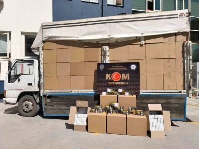 Hatay’da 2 milyon 760 bin adet gümrük kaçağı makaron ele geçirildi
