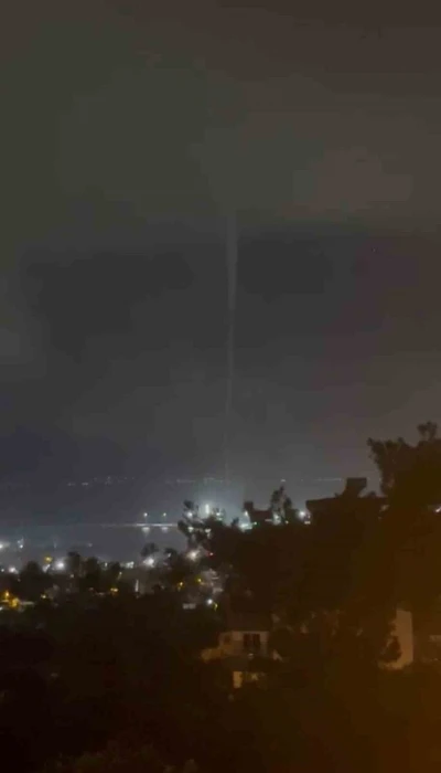 Hatay’da denizde çıkan hortum kameraya yansıdı
