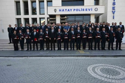 Hatay&rsquo;da emniyet personeline r&uuml;tbe takdim t&ouml;reni d&uuml;zenlendi
